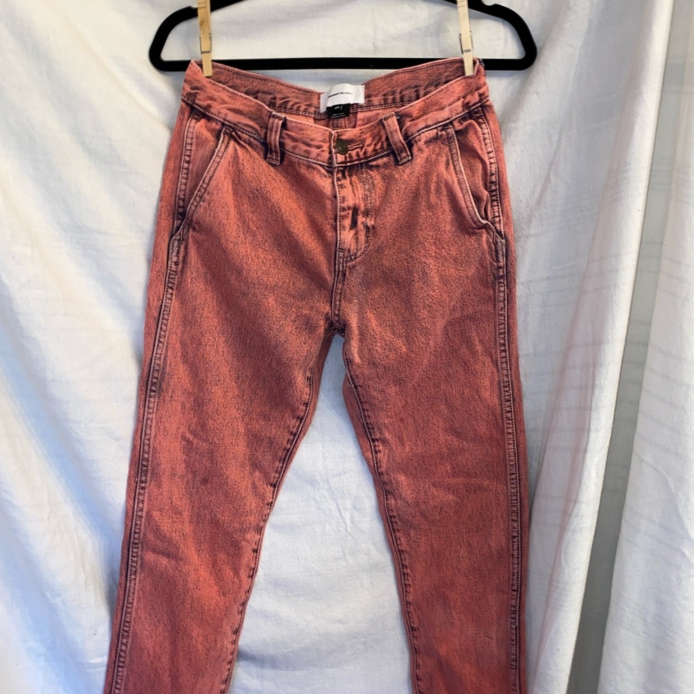 Distressed acid wash pink Current/Elliot jeans size 25
